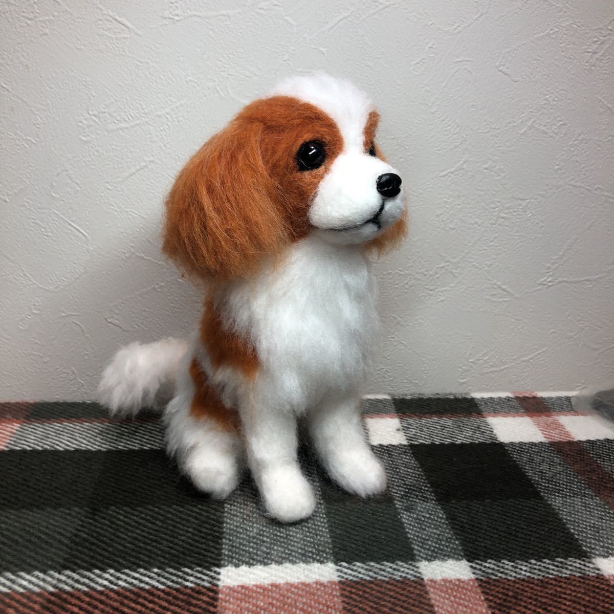 ☆leo&miku☆ 犬 羊毛フェルト キャバリア いぬ ハンドメイド 置物