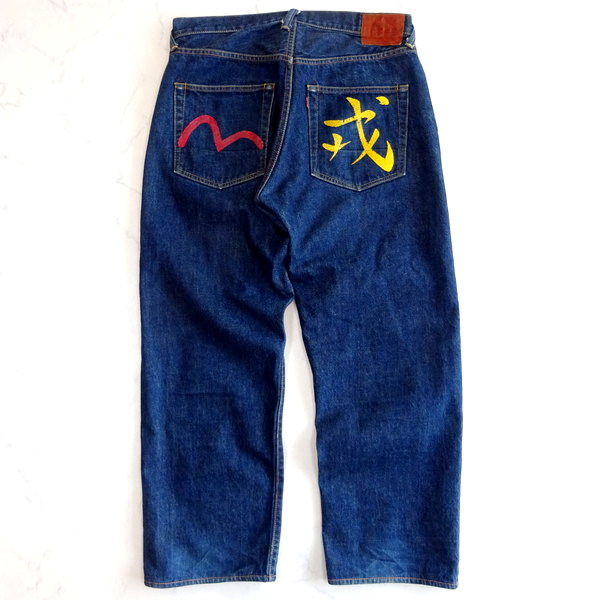 EVISU エヴィス 2002 No,2 ペンキカモメ W35 ジーンズ DENIM JEANS