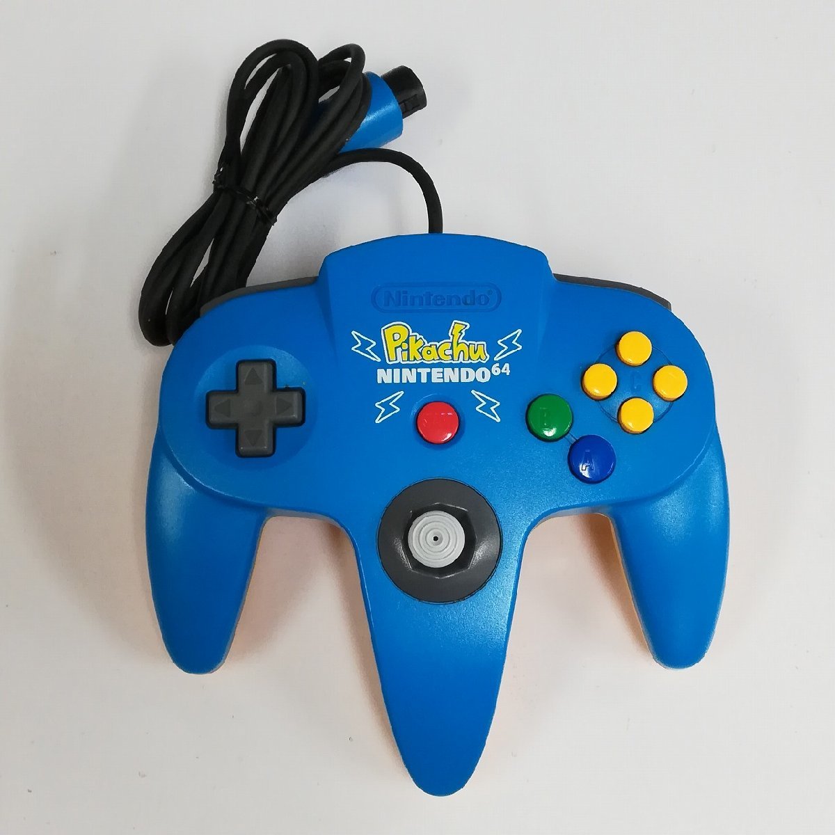 gV525b [動作品] N64 本体 ピカチュウ ブルー&イエロー コントローラ