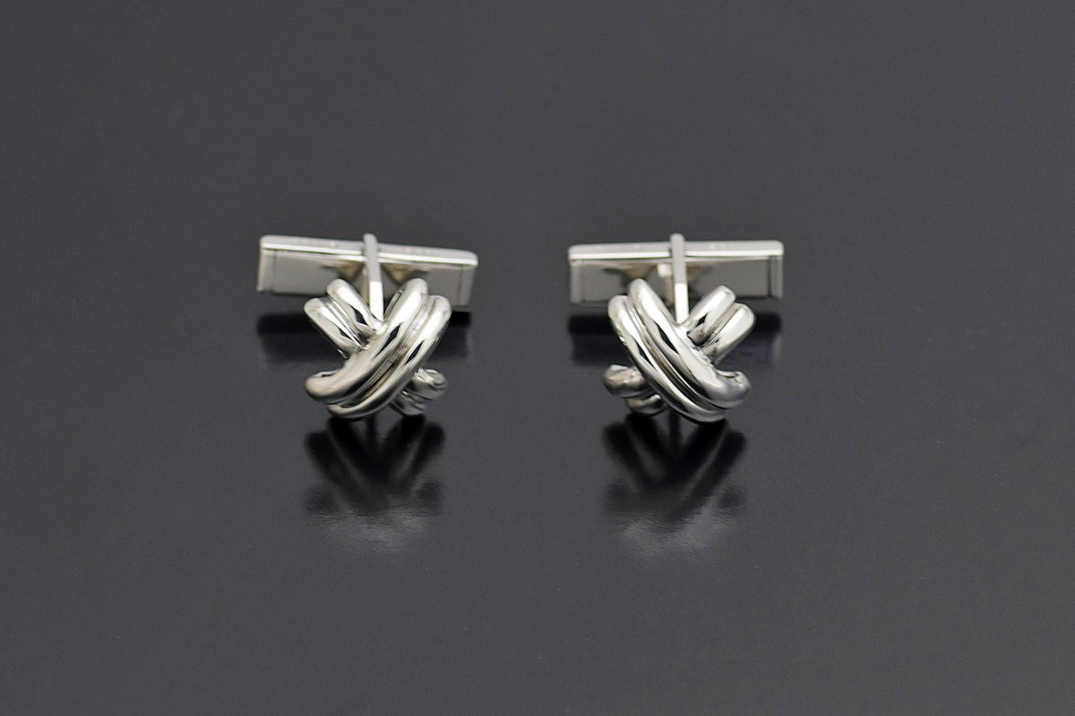 美品 TIFFANY&Co. ティファニー シグネチャー カフス カフリンクス Sv925