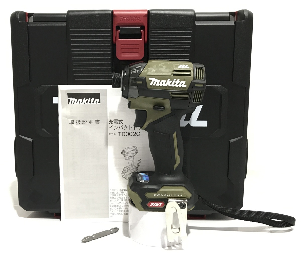 正規品，低価 保管品 makita マキタ 充電式インパクトドライバ TD002G 40Vmax オリーブ 取説 ケース付 本体のみ h0521-5(本体)｜売買されたオークション情報、yahooの商品情報をアーカイブ公開 - オークファン インパクトドライバ