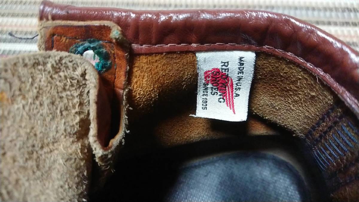 Red Wing レッドウィング レザーブーツ　香港返還記念モデル 約25.5cm 茶 ブラウン レッドウィング REDWING 四角犬タグ 廃盤&frasl;希少&frasl;限定RED 8179香港返還記念 wing