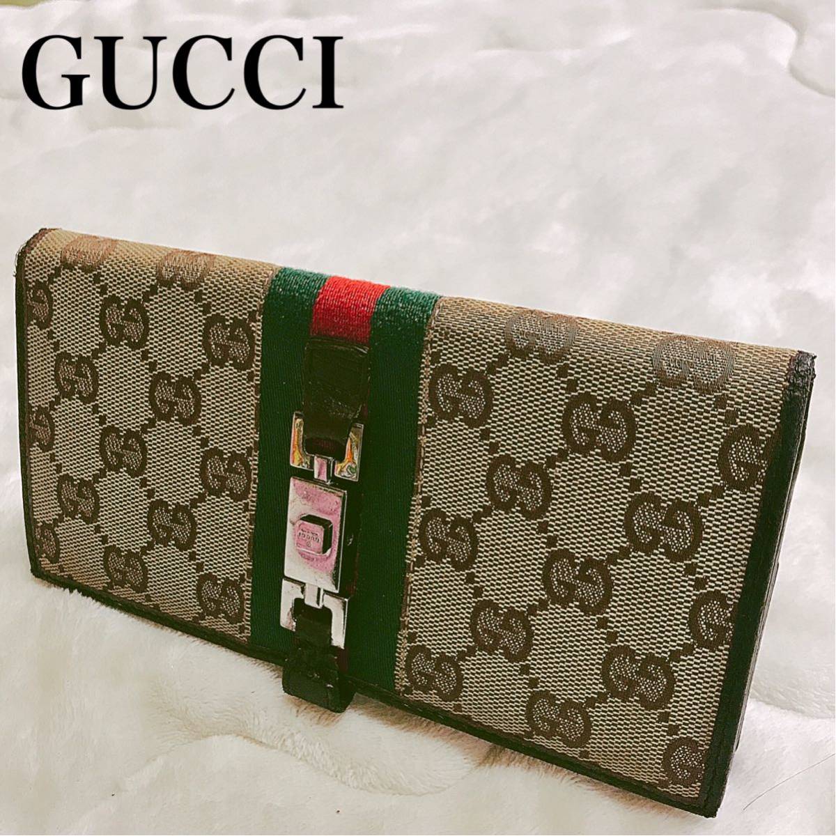 グッチ GUCCI ジャッキー GGロゴ シェリーライン 長財布 ユニセックス 