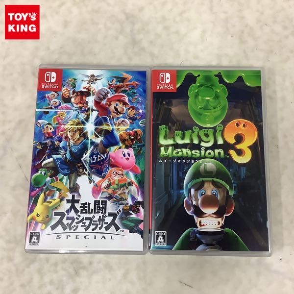 1円～ ニンテンドースイッチ ルイージマンション3、大乱闘スマッシュブラザーズ SPECIAL