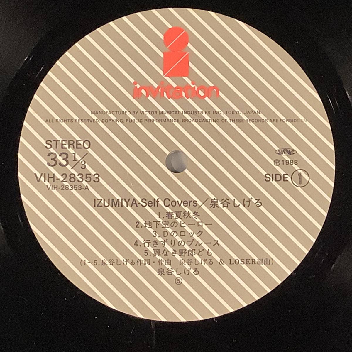 LP○泉谷しげる／セルフ・カバーズ IZUMIYA・SELF COVERS※1988年 後期