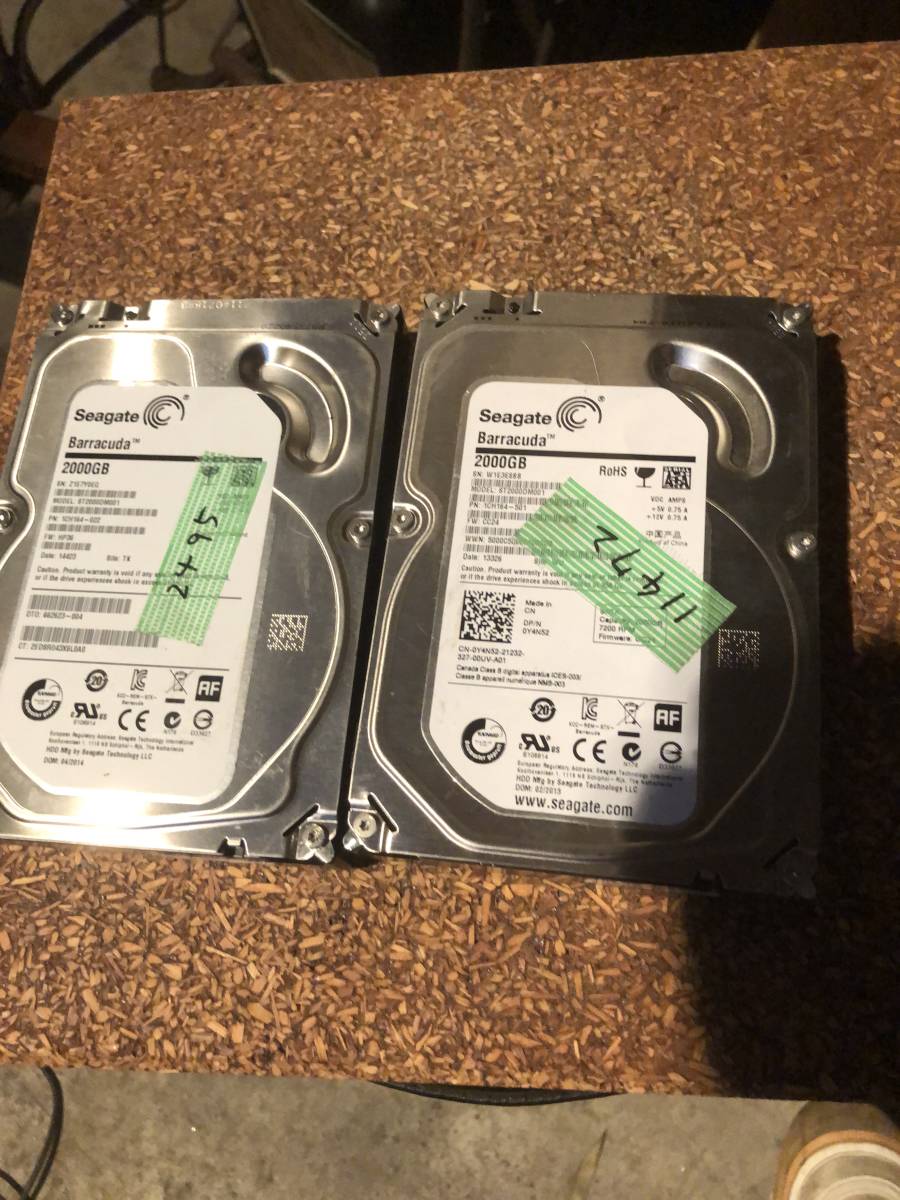中古 3.5インチHDD 2TB×2個 SEAGATE まとめて 送料520円 【公式通販】