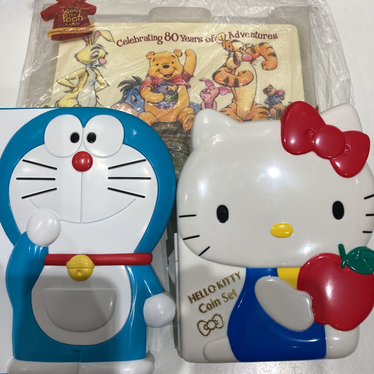 アニメ キティーちゃん ドラえもん くまのプーさん 3点セット コインセット 貨幣セット