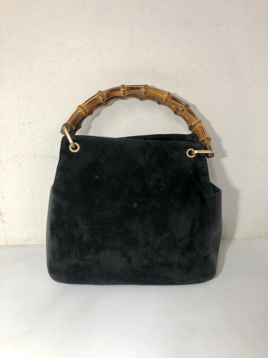 □草加店【中古】 GUCCI グッチ ハンドバッグ 黒 ブラック レディース 