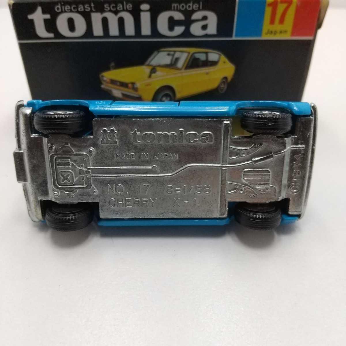トミカ 黒箱 ニッサン チェリー X-1 1Fホイール 青 日本製