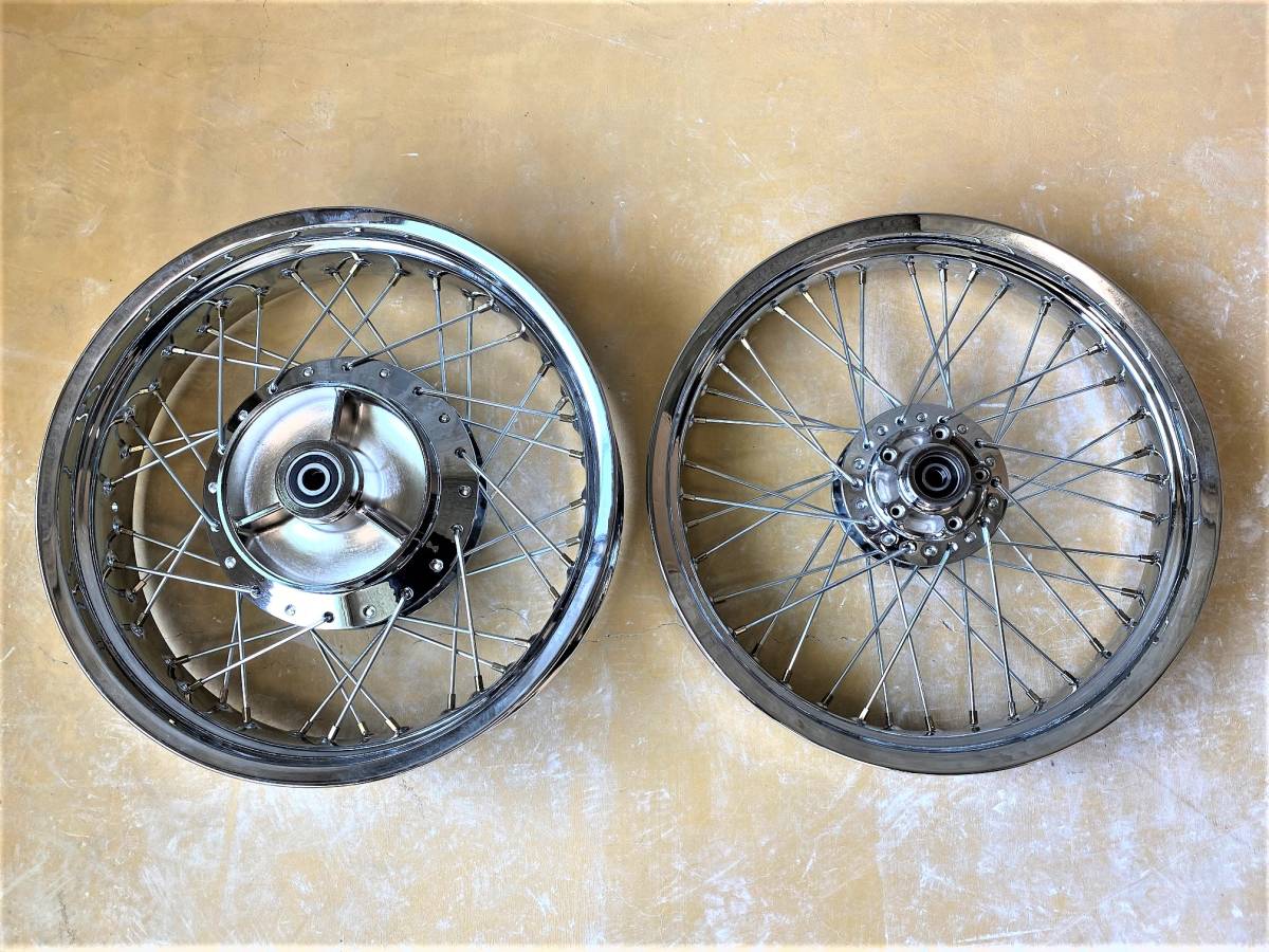 ゼファー750 メッキ スポークホイール/前後18インチRS不可ZR750C BEET 