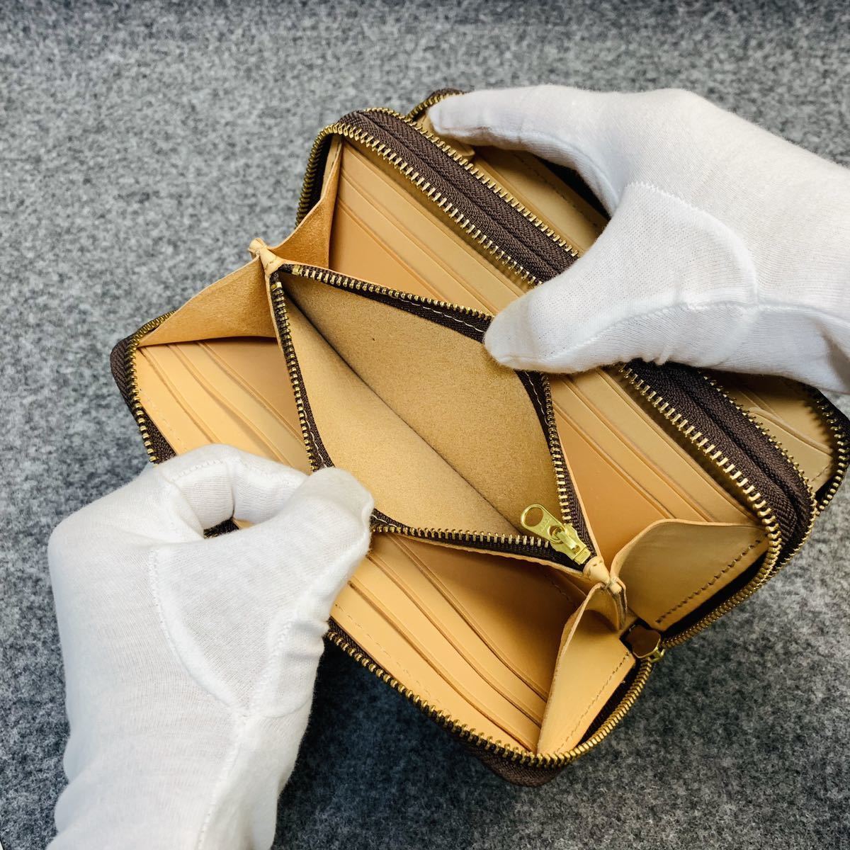 ブライドルレザー メンズ 長財布 ダブルファスナー ダブルジップ