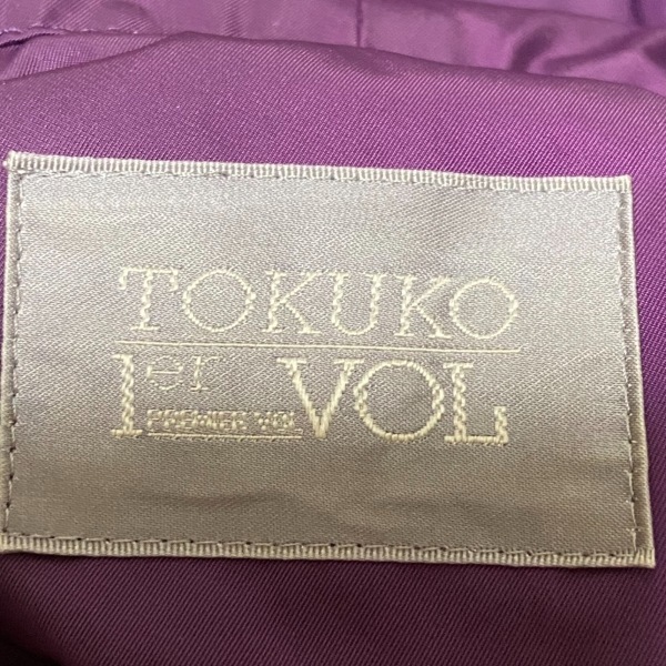 トクコ・プルミエヴォル TOKUKO 1er VOL レディースパンツセットアップ - パープル×ボルドー×マルチ レディース 刺繍 美品 TOKUKO 1er VOL(トクコ・プルミエヴォル) ワンピース サイズ9