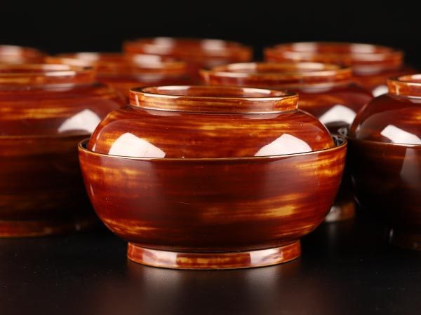 流】能登輪島塗 時代見返し蒔絵吸物椀十客 箱付 ZDB705 2026年最新