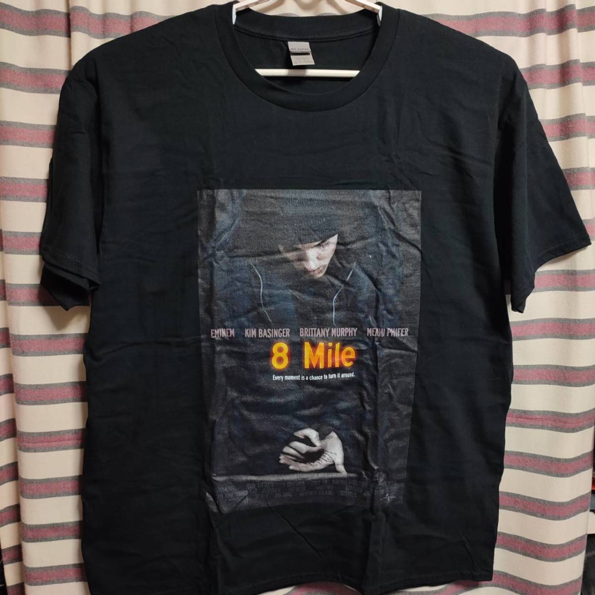 Eminem エミネム 8mile Tシャツ 8マイル RAP HIP HOP【黒Lサイズ 