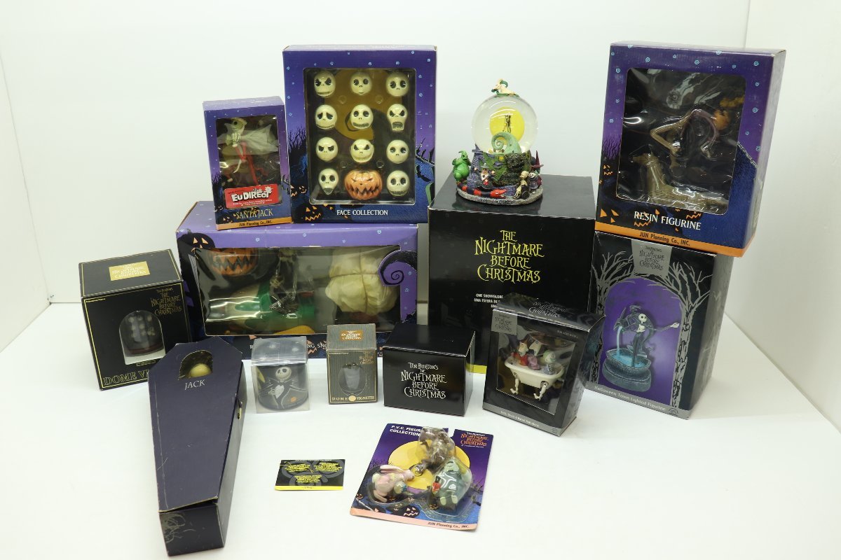 31YK●ディズニー ナイトメア ビフォア クリスマス フィギュア グッズ スノードームなど まとめ売り 現状品 中古