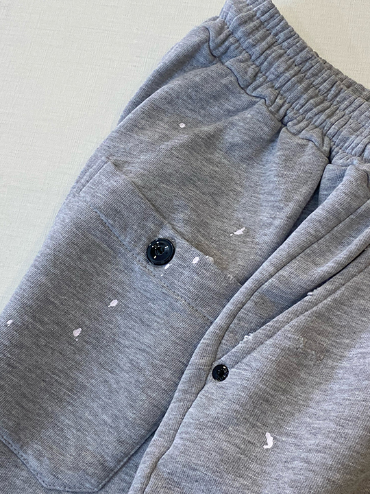 定価2.6万 PMDS PREMIUM MOOD DENIM SUPERIOR ピーエムディーエス 職人拘りの リペア加工 スウェットショーツ ショートパンツ イタリア製