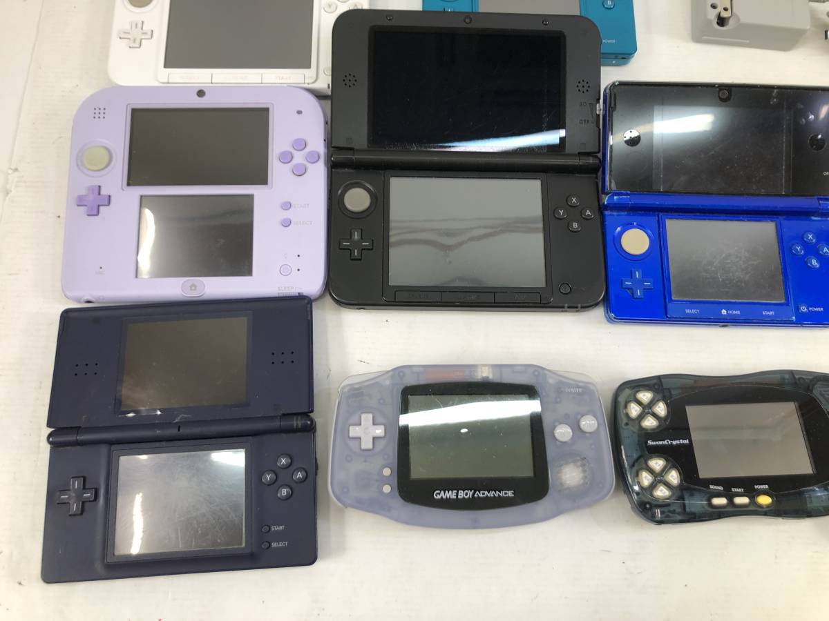 2748)【1円～】ジャンク携帯ゲーム機本体まとめ売り(3DSLL 2台/3DS 3台  