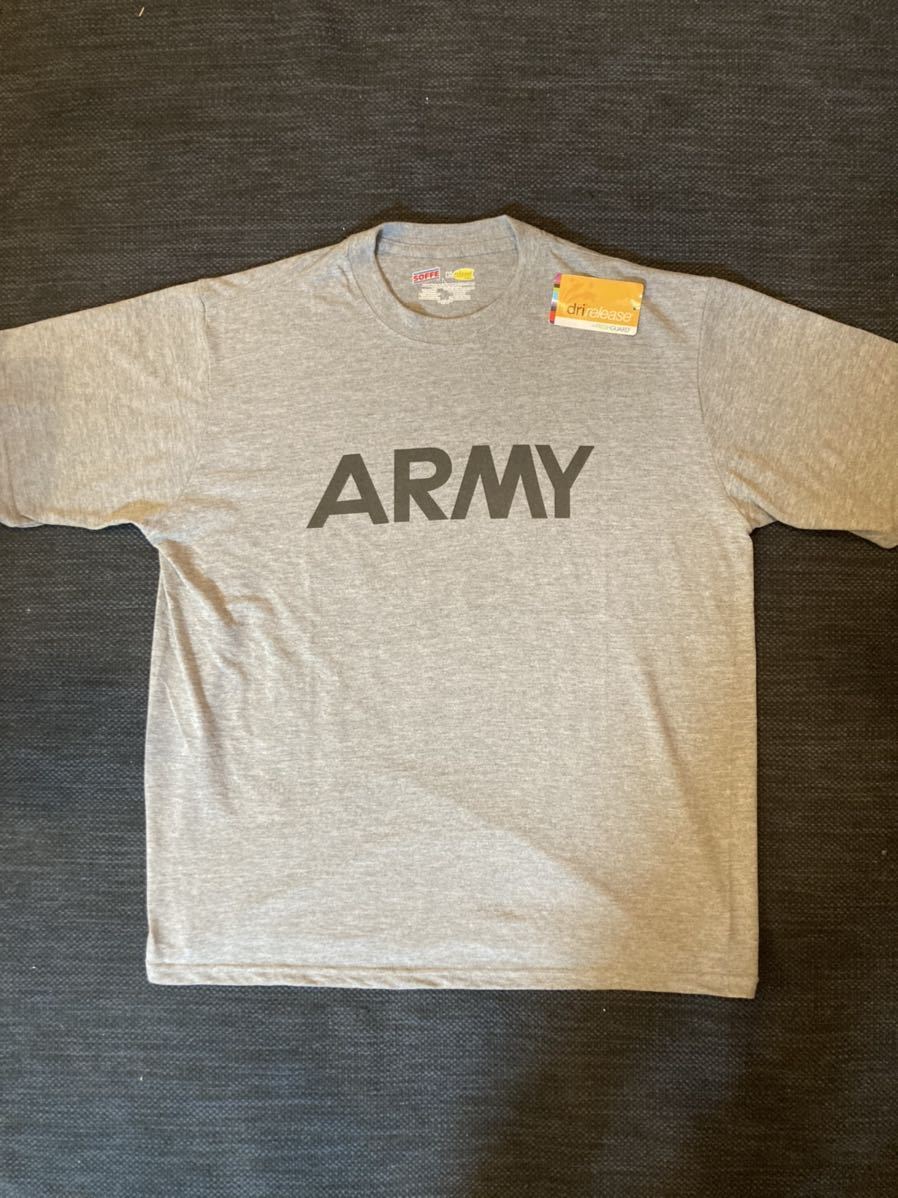 【ワンウォッシュのみ新品同様】ソフィー SOFFE US ARMY Tシャツ サイズL グレー半袖Tシャツ_1