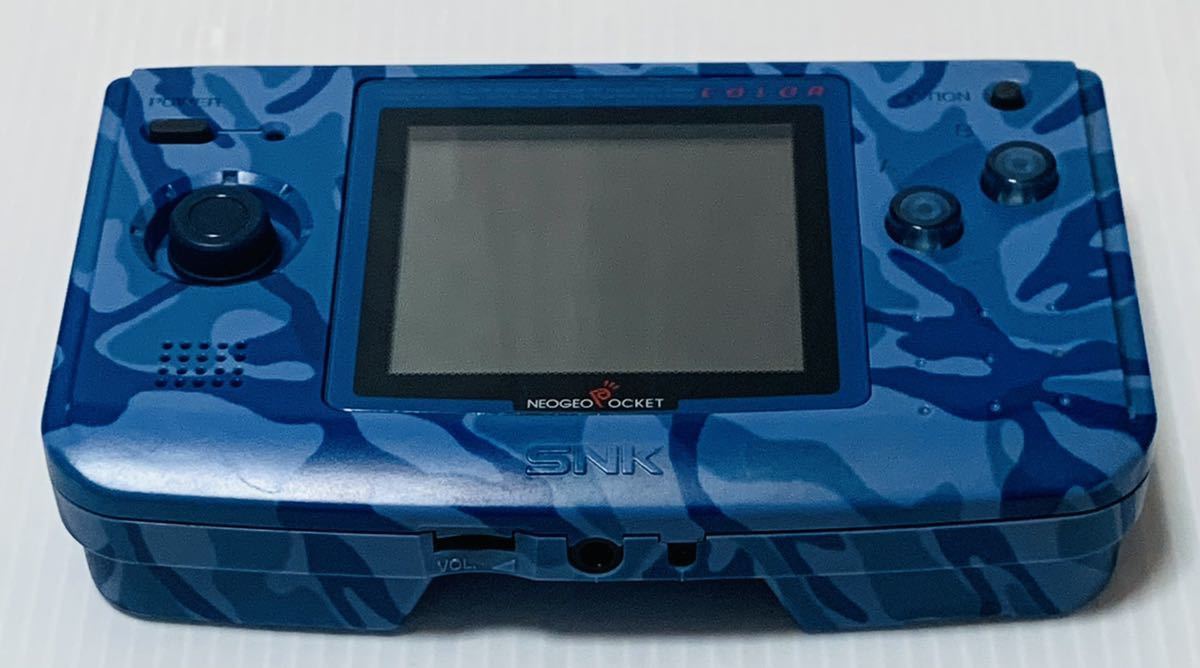 美品 ネオジオポケットカラー カモフラージュブルー 付属品完品 動作 