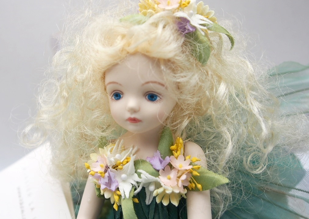 お買い得品 ビスクドール 若月まり子 花の妖精人形:ミモザ ビスク