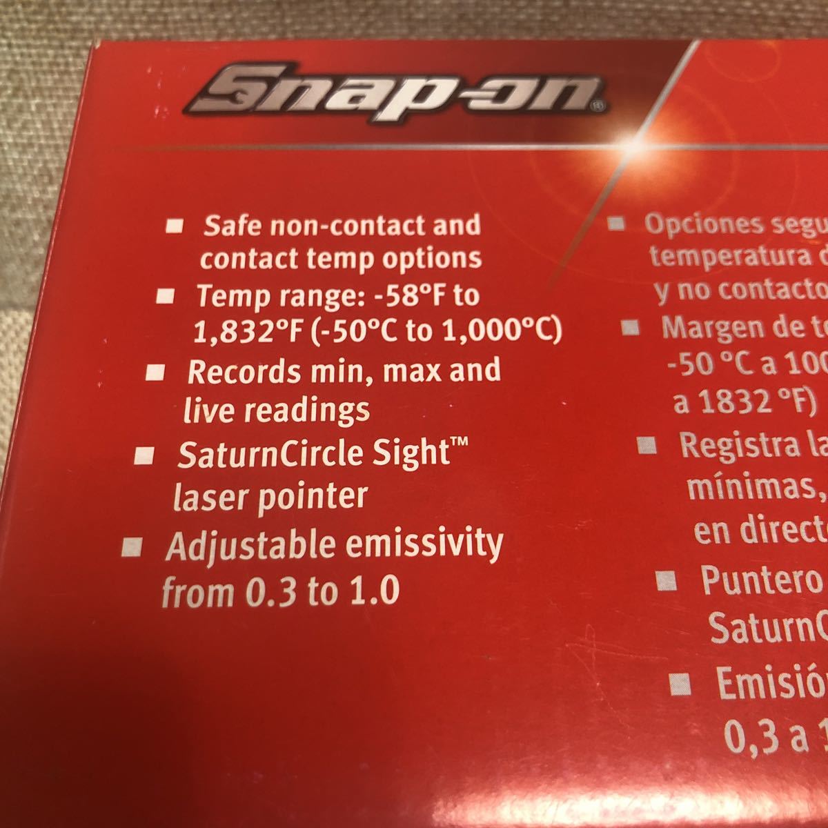 新品 新型 スナップオン 非接触 温度計 充電式 14.4V CTG861 Snap-on 