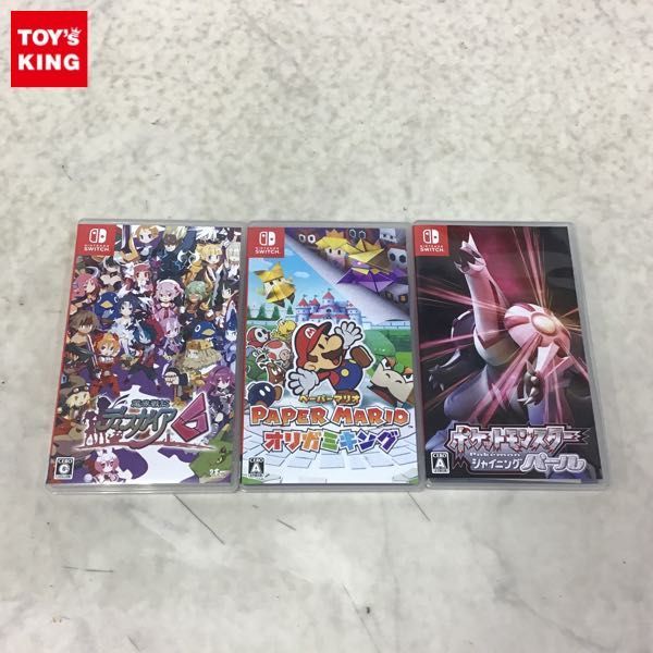 得価，安い 1円 ニンテンドースイッチ ソフト ポケットモンスター シャイニングパール ペーパーマリオ オリガミキング 等(ニンテンドースイッチソフト)｜売買されたオークション情報、yahooの商品情報 ニンテンドースイッチソフト