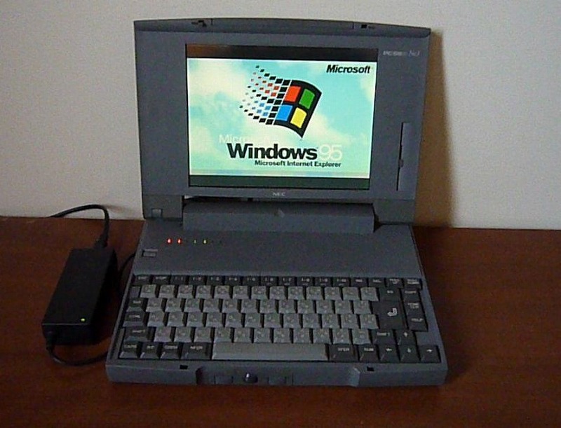 PC-9821 Nb7／Win95+MS-DOS／液晶張替／FDD OK／AC付 PC-9821 Ne3 FDD作動 Win95 OSR MS-DOS 6.2 Win3.1 ビープ音演奏