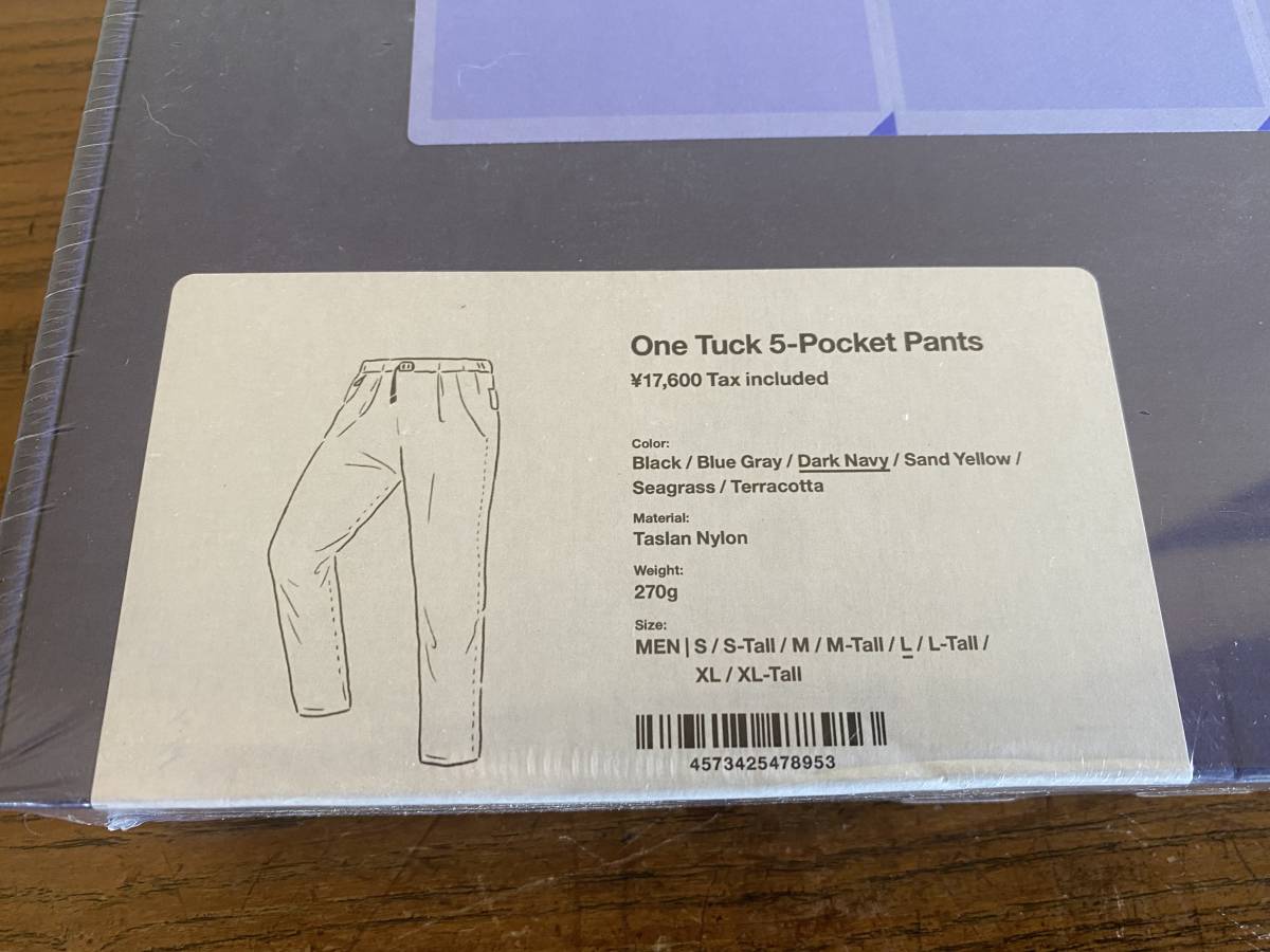 山と道 One Tuck 5-Pocket Pants 新品未使用 未開封 Lサイズ ダーク 