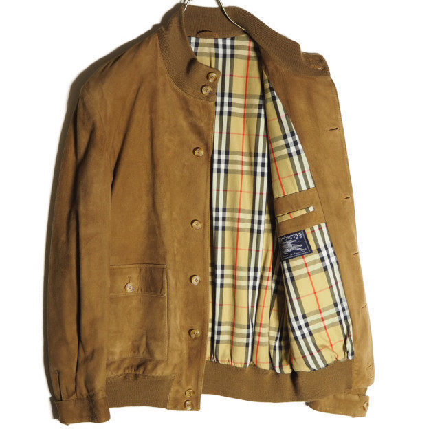 x4909h22 □BURBERRY バーバリー□ 英国製 ヴィンテージ スエード