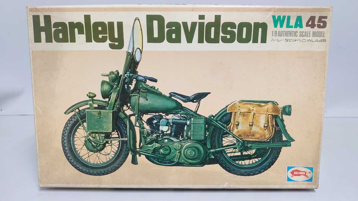 □希少 組立途中 ブルマック 1/9 ハーレーダビッドソン WLA45 バイク  