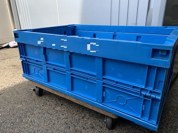 サンコー 折りたたみコンテナボックス 5個セット オリコン 55B 青□蓋1