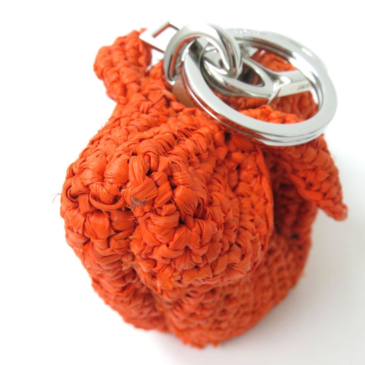 美品◇LOEWE ロエベ 129.07.T40 ラフィア BUNNY CHARM ラビット