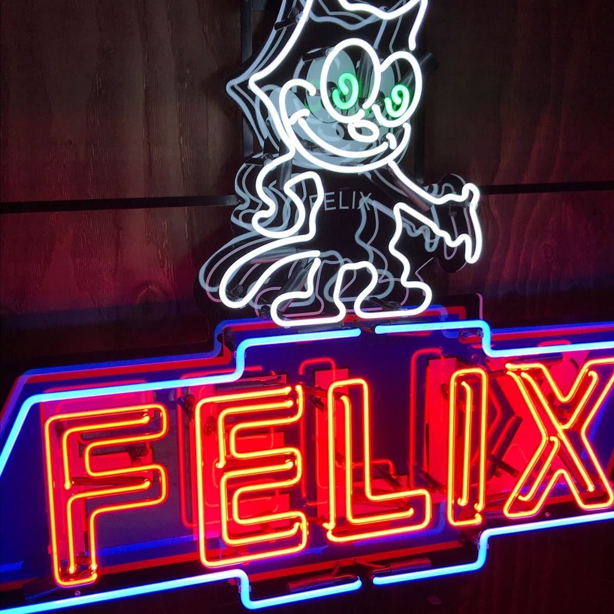 フィリックス Felix 特大 ネオン 看板 シボレー ヴィンテージ USA アメリカン雑貨 USDM ハーレー ラットフィンク インパラ ローライダー