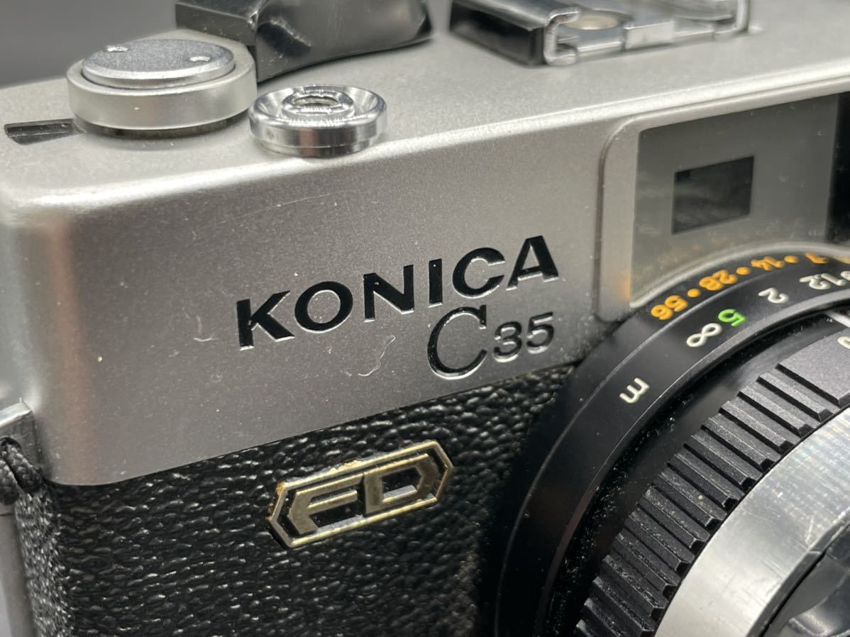 6386】KONICA / コニカ C35 FD HEXANON 38mm F1.8 フィルムカメラ