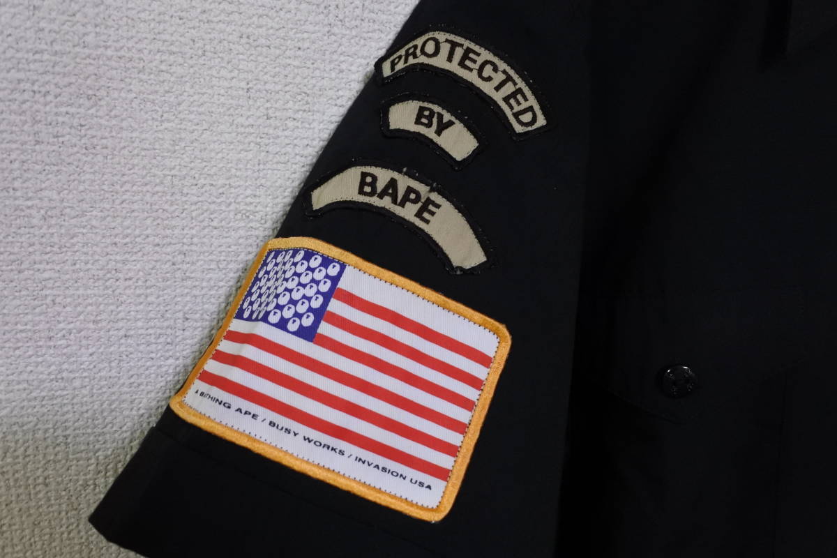初期A BATHING APE エイプ セキュリティシャツ M 裏原 トップス