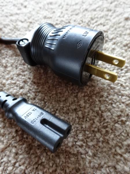 2Pメガネ型非メッキ化改良電源ケーブル無ハンダ自作☆カスタム_1