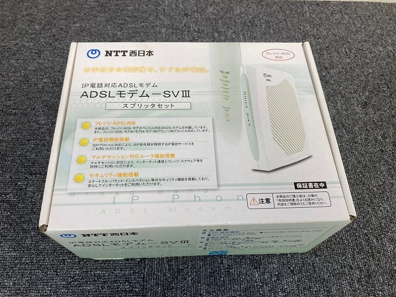 NTT西日本 IP電話対応ADSLモデム ADSLモデム-SV3 スプリッタセット 箱入り(ADSLモデム)｜売買されたオークション情報 ...