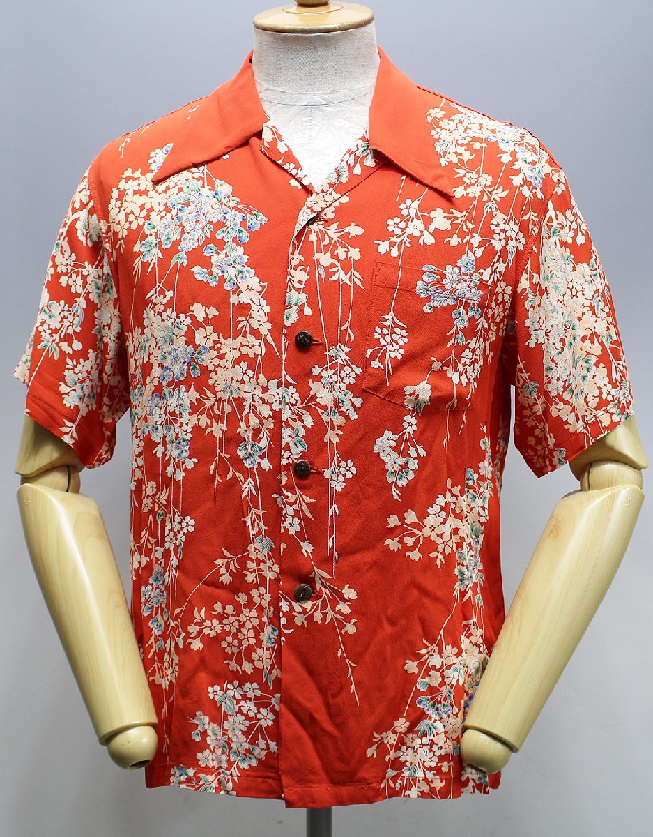 SunSurf (サンサーフ) アロハシャツ “CHERRY BLOSSOMS” SS30982 レッド 