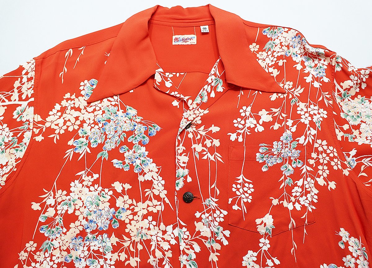 SunSurf (サンサーフ) アロハシャツ “CHERRY BLOSSOMS” SS30982 レッド 