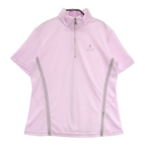セール，HOT LANVIN SPORT ランバン スポール ハーフジップ 半袖Tシャツ ピンク系 40 240001731852 ゴルフウェア レディース(シャツ)｜売買されたオークション情報、yahooの商品情報をアーカイブ公開 - オークファ シャツ