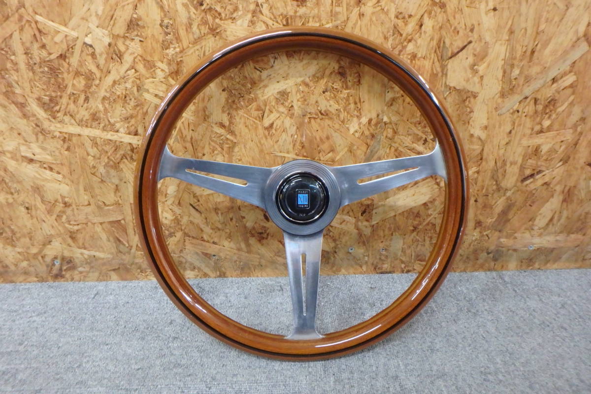 NARDI ナルデイ クラッシック ウッドポリッシュ 36.5mm リング ホーンボタン付き 美品