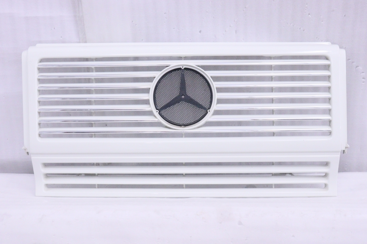 21-2277★前期 W463 ベンツGクラス フロントグリル 463 888 0015 ゲレンデ ホワイト/メッキ 純正★メルセデス・ベンツ (KK)