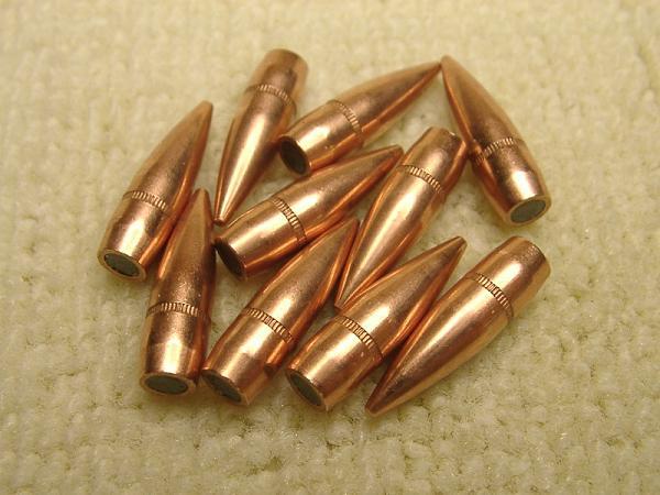 7.62mm 30口径フルメタル弾頭10個｛リロード.射撃.狩猟.弾頭.薬莢