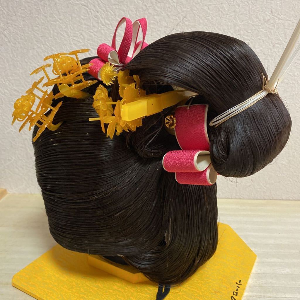 京かつら 日本髪かんざし 6点ケース付き 伝統芸能 日本舞踊 芝居 時代