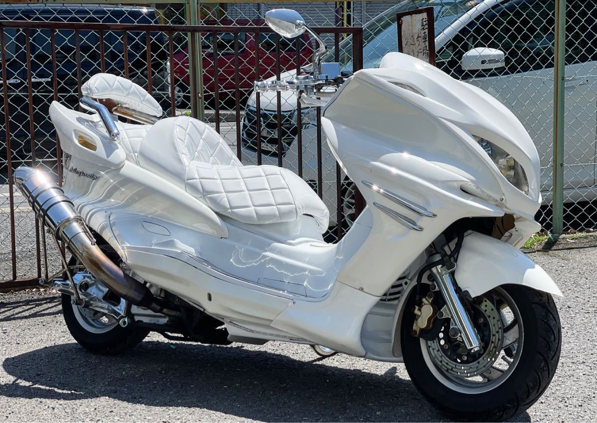 ☆売り切り出品☆美車 マジェスティc250 ホワイト フルカスタム 走行 