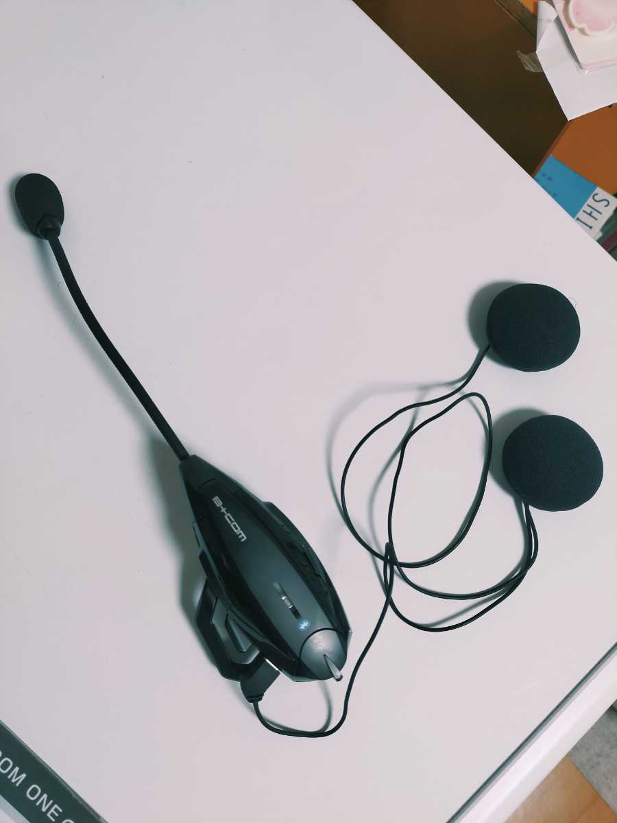 B+COM ONE 新品未使用　イヤホンマイク 美品】B+COM ONE ワイヤーマイク インカム 付属品完備 サインハウス