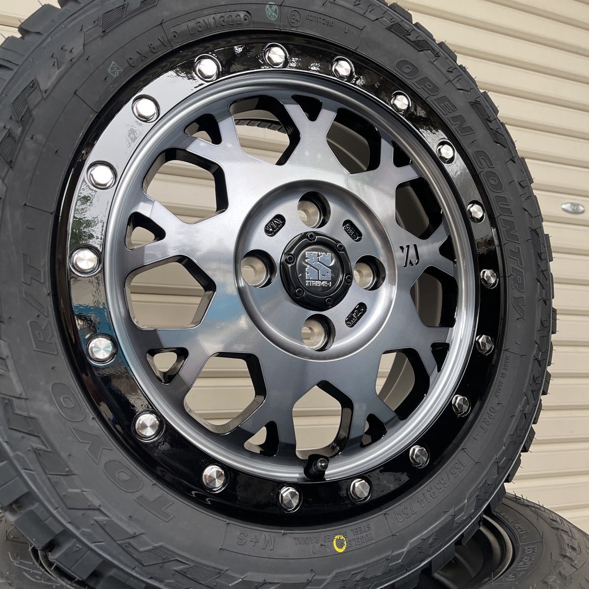 XTREME-J XJ04》 新品TOYOオープンカントリーRT 155/65R14 エブリィ 