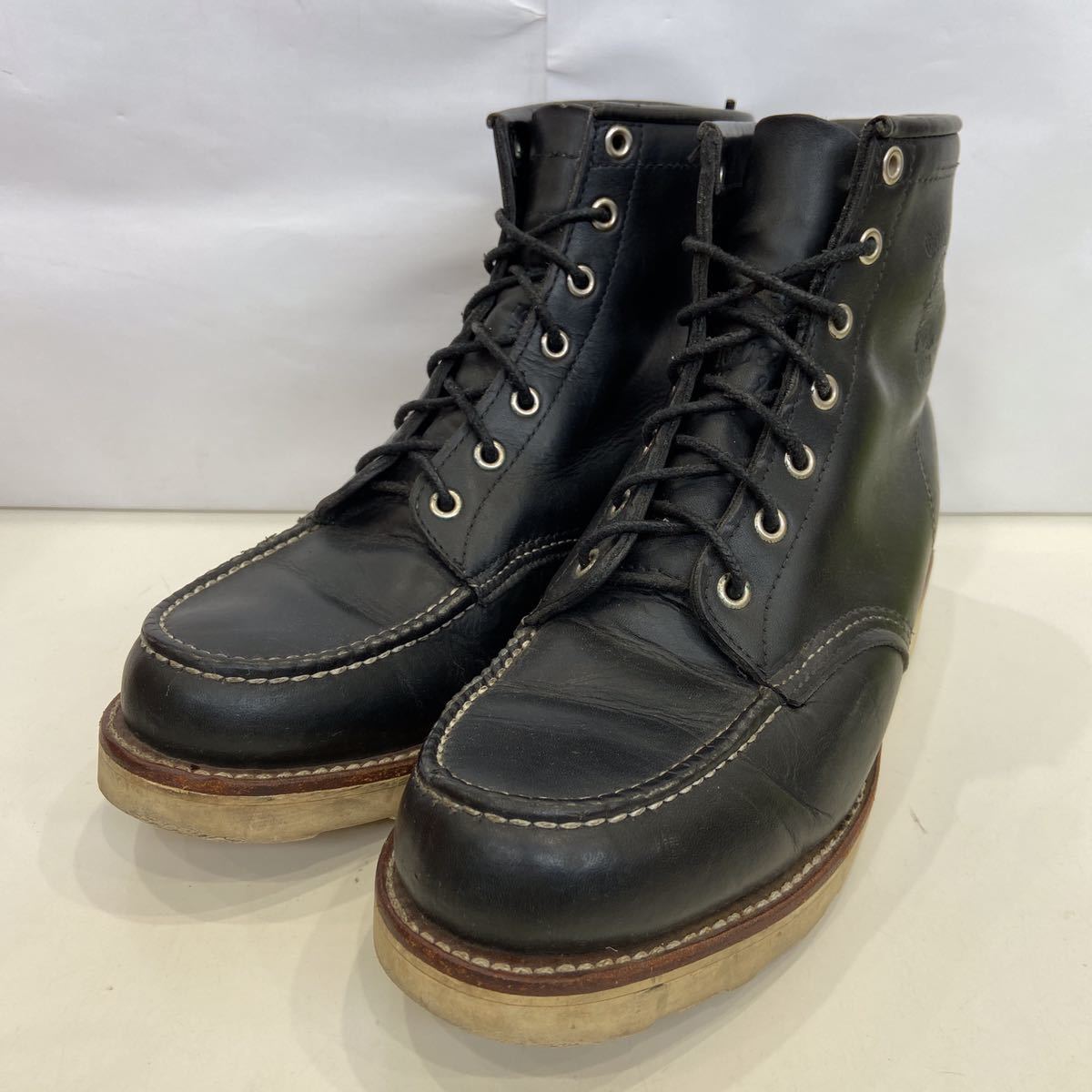お得，最新作 CHIPPEWA チペワ 25061 6 MOC BOOTS RETRO モックブーツレトロ US7 ブラック レザー 2206oki(25.0cm)｜売買されたオークション情報、yahooの商品情報をアーカイブ公開 - オークファン 25.0cm