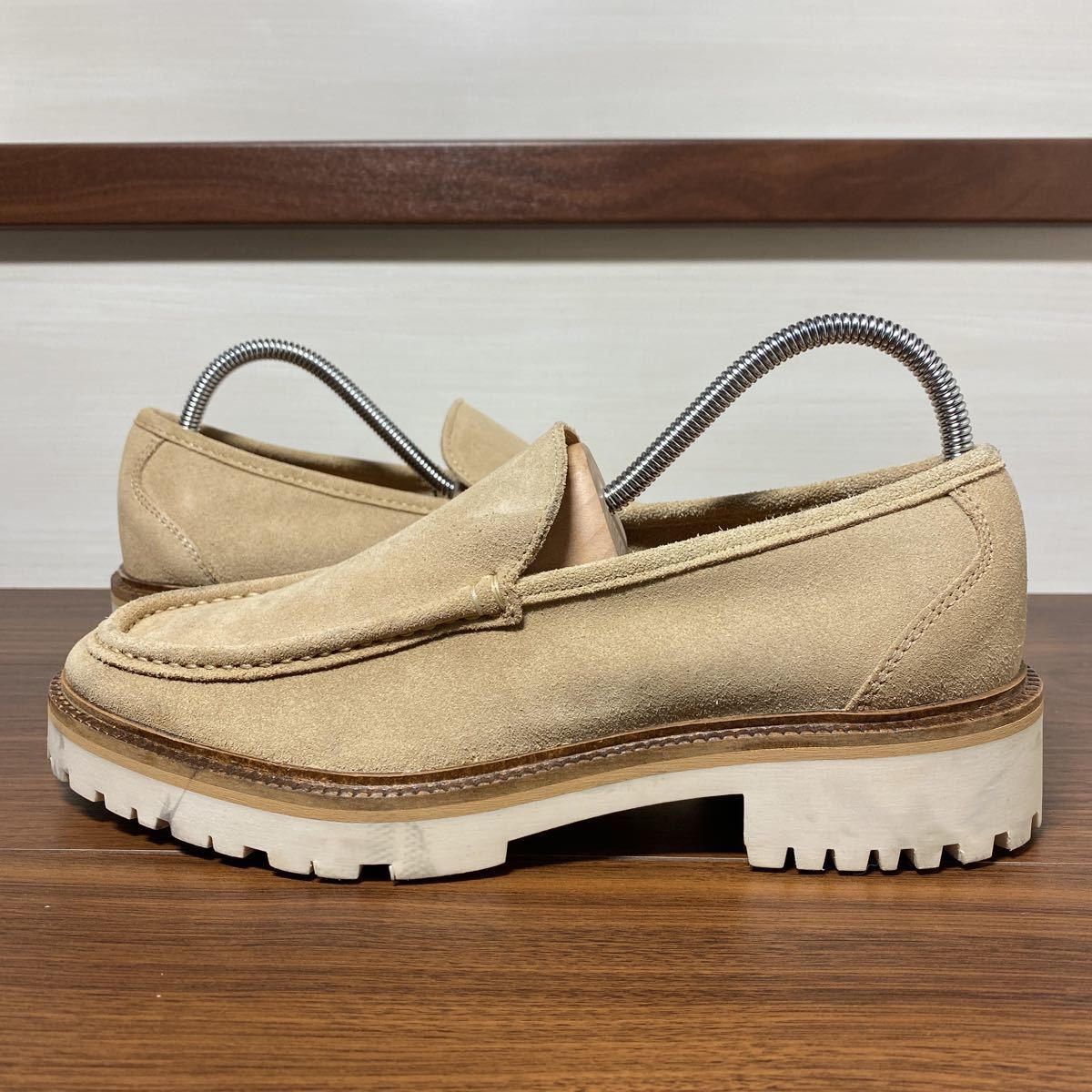 ZARA メンズ 本革 （レッドブラウン） 本革カウレザーモックトゥクラシックワークブーツ ブーツ 新品 ザラ タグ付き BROWN 細見え 脚長 ローカット シューズ スニーカー ブラウン