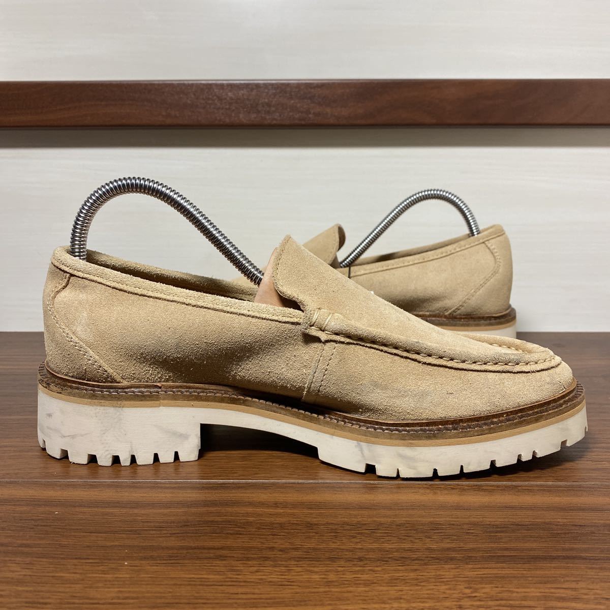 ZARA メンズ 本革 （レッドブラウン） 本革カウレザーモックトゥクラシックワークブーツ ブーツ 新品 ザラ タグ付き BROWN 細見え 脚長 ローカット シューズ スニーカー ブラウン